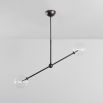 Black brass finish industrial style pendant ceiling lamp with clear glass globes
