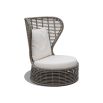A luxury outdoor armchair with a natural and organic appeal