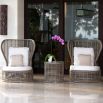 A luxury outdoor armchair with a natural and organic appeal