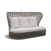 A luxury outdoor sofa from the Willow's Outdoor collection with a bespoke upholstery 