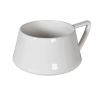 white porcelain mugs with angular handle