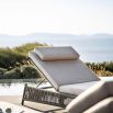 Luxury lounger with wooden frame and customisable upholstery