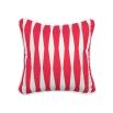 A bright and beautiful red children's cushion with a unique and playful pattern  