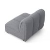 A luxury modular sofa with a beautiful boucle grey upholstery