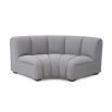 A beautiful boucle grey upholstered modular sofa