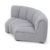 A beautiful boucle grey upholstered modular sofa