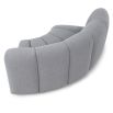 A beautiful boucle grey upholstered modular sofa