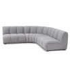 A beautiful boucle grey upholstered modular sofa