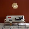 Cream boucle sofa with wooden frame 
