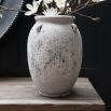 Charismatic distressed finish vase in grey