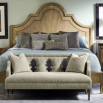 Bleached Walnut & Brass Bed - Super King