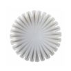 White marble bowl in carved curve design