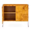 Brown cabinet with acrylic legs