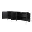 brutalist-inspired sideboard in black wood finish 