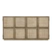 natural oak and rattan cane work sideboard 