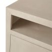 A beautiful buffet with a shagreen-embossed leather finish and inlaid metal handles