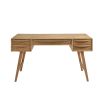 contemporary mid-century inspired weathered natural oak desk