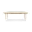 Gorgeous extendable dining table with wave effect and silkscreen surface in champagne finish 