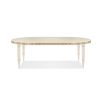 Gorgeous extendable dining table with wave effect and silkscreen surface in champagne finish 