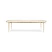 Gorgeous extendable dining table with wave effect and silkscreen surface in champagne finish 