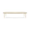 Gorgeous extendable dining table with wave effect and silkscreen surface in champagne finish 