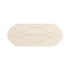 Gorgeous extendable dining table with wave effect and silkscreen surface in champagne finish 