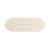 Gorgeous extendable dining table with wave effect and silkscreen surface in champagne finish 