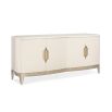 Striking sideboard with taupe gold details and cream finish