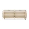 Striking sideboard with taupe gold details and cream finish