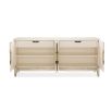 Striking sideboard with taupe gold details and cream finish