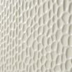 Ravishing, textured white cabinet with curved edges and internal shelving