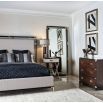 Military Bed Frame in Oak - Shambala Fabric - King