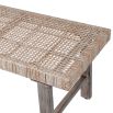 A stylish rattan bench 