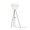 Contemporary, curved wave white lamp shade