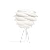 Contemporary, curved wave white lamp shade