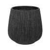 Elegant textured pot in white and black