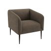 An elegant square shape armchair with sumptuous upholstery