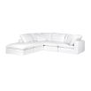 luxurious white sofa composed of 5 movable pieces