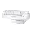 luxurious white sofa composed of 5 movable pieces