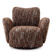 Merida Swivel Chair - Boucle Sonata Red