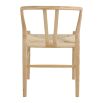 Scandi-inspired dining chair with rattan seat