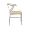 Curved open back, scandi-inspired dining chair in white