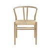 Curved open back, scandi-inspired dining chair 