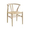 Curved open back, scandi-inspired dining chair 