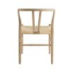 Curved open back, scandi-inspired dining chair 