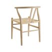 Curved open back, scandi-inspired dining chair 