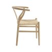 Curved open back, scandi-inspired dining chair 