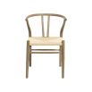 A lovely Scandinavian-style ash wood and paper twine dining chair 