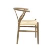 A lovely Scandinavian-style ash wood and paper twine dining chair 