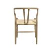 A lovely Scandinavian-style ash wood and paper twine dining chair 